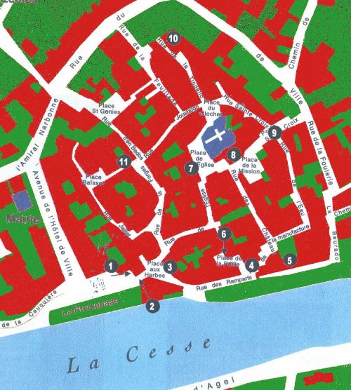 Stadtplan von Bize